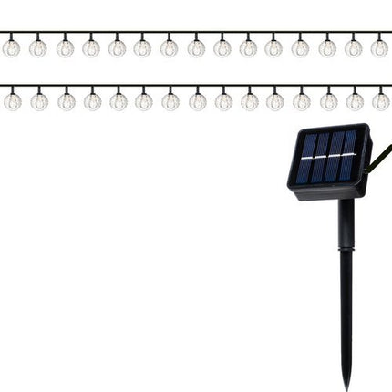 Iso trade buiten tuinverlichting - 6 meter zonne-energie - solar - tuindecoratie - ip65 - multi color - buitenlamp - sfeerverlichting - 30 lichtpunten
