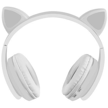 Draadloze bluetooth 5.0 hoofdtelefoon met kat oren voor kinderen pv33 wit