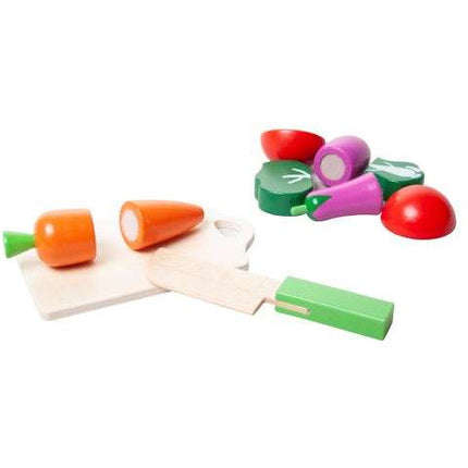 Kruzzel Houten Snijset – Educatief Speelgoed met Groenten en Fruit in Emmer – Voor Kinderen vanaf 3 Jaar – 14 Stuks – Veilig en Leerzaam