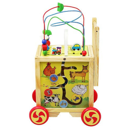 Houten educatieve baby loopwagen geschikt vanaf 12 maanden