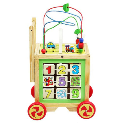 Houten educatieve baby loopwagen geschikt vanaf 12 maanden