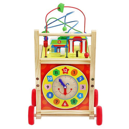 Houten educatieve baby loopwagen geschikt vanaf 12 maanden