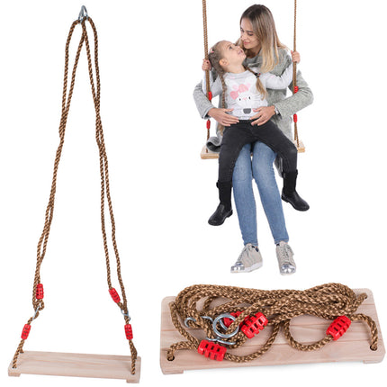 Tuinschommel voor kinderen / kinderschommel 40 x 16 cm - Speelgoedschommel met touwen - MAX 100kg - Afmeting schommel 40 x 16cm