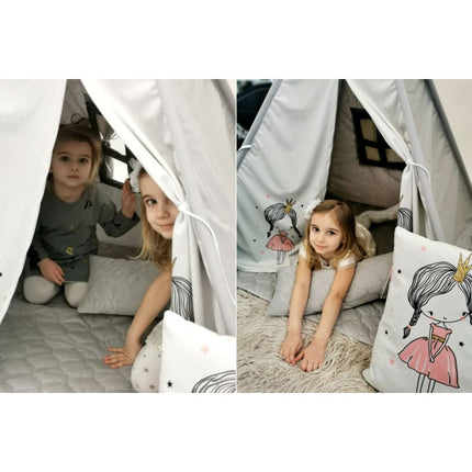 Luxe handgemaakte batman tipi tent speeltent - wigwam voor kinderen inclusief kussens en speelmat