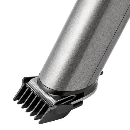 Botti Pascali draadloze haar- en baardtrimmer met 4 opzetstukken 0.5 tot 12mm grijs