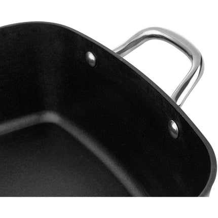 Florina Nelio vierkante kookpan braadpan 28 x 28 cm aluminium 6.1 Liter mat zwart - geschikt voor inductie