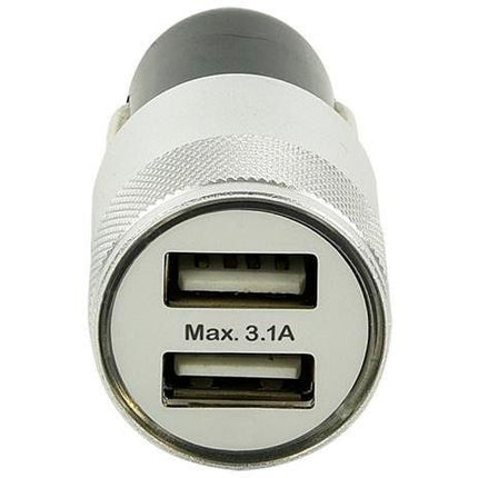 ProPlus autolader USB dubbel 12/24 Volt 3,1A zwart/zilver