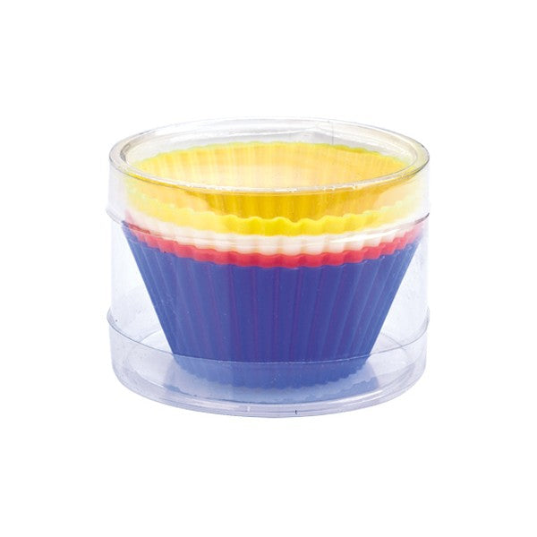 deze spek uitlijning Gekleurde Siliconen cakevormpjes 4-delig – Voordeelstore.nl
