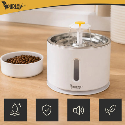 Drinkfontein Kat & Hond 2,4 Liter – Automatische Waterfontein met Filter & LED