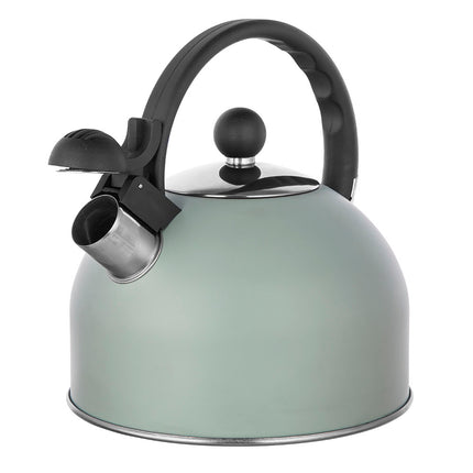 Altom Design Fluitketel RVS 2.5L –Glans Mint Groen – Voor Inductie – Met Fluitje & Koel Handvat – Alle Warmtebronnen