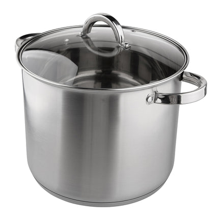 Altom Design Fabio RVS Hoge Soeppan / Kookpan 26cm 10.5L Met Glazen Deksel 26 x 21 cm
