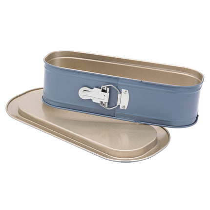 Valdinox Giovanni Ovale Springvorm 34 cm – Blauw met Gouden Accenten – Antiaanbaklaag – Bakvorm voor Cheesecake, Taart & Cake