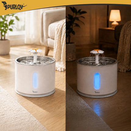 Drinkfontein Kat & Hond 2,4 Liter – Automatische Waterfontein met Filter & LED