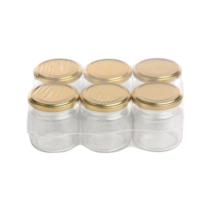 Altom Design Set van 6 Conserveringspotten 200 ml - Weckpot - Jampotten - Inmaakpotten - Voedsel bewaren, conserveren, inmaken