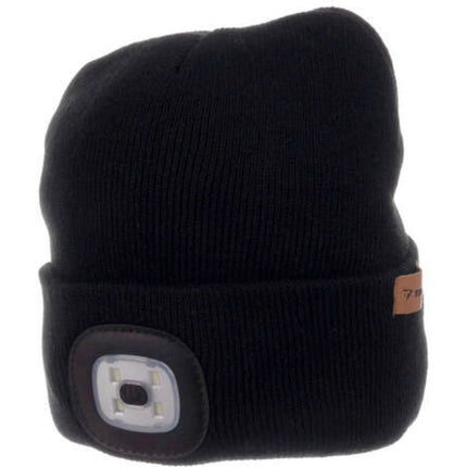 Trizand Wintermuts met LED-Zaklamp – USB Oplaadbaar – Unisex – Zwart – Dubbel Laags & Warm – Veilig in het Donker