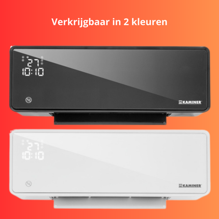 Kaminer Zelvion Elektrische Wandverwarming met LED-display & WiFi – Slimme Luchtgordijnverwarming 2000W met App & Afstandsbediening – Energiezuinig & Stil
