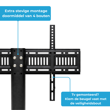 Trendmix Universele TV Standaard 32 Tot 65 Inch - Statief XL - Televisie Voet - Max 55 Kg - Geschikt Voor Grote En Zware LED LCD TV´s- Zwart