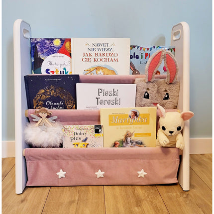 LoveGifts Handgemaakte Montessori Boekenkast Kinderkamer - Speelgoed Opbergrek - 60 x 25 x 58 cm Roze