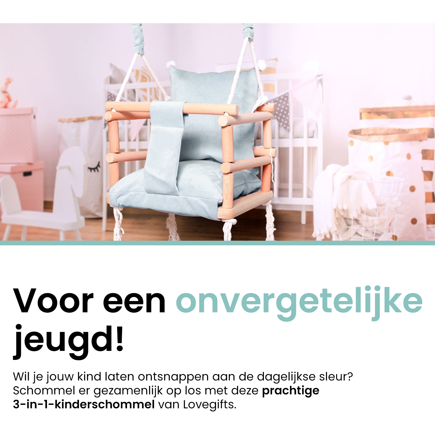 Kinderschommel, babyschommel, houten babywip Kinderschommel, babyschommel, houten babywip