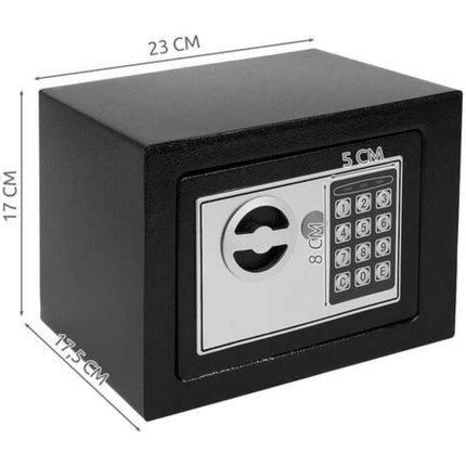 Malatec Elektronische Kluis - Veilig Compact Cijferslot Sleutel 23 x 17,5 x 17 cm