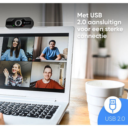 Webcam voor computer of laptop met microfoon full HD USB 2.0