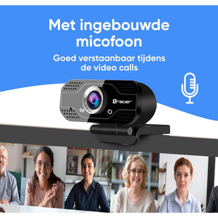 Webcam voor computer of laptop met microfoon full HD USB 2.0