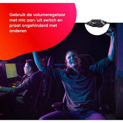 Tracer Gamezone Alligator Gaming Headset RGB LED Verlichting - Koptelefoon 3,5 mm mini-jackaansluiting - Hoofdtelefoon - Ultiem Surround Sound - Noise Cancelling Microfoon - Comfortabel en Duurzaam - Multiplatform Compatibel -