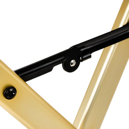 Aluminium Visagie en Make up Stoel Goud met Voetensteun - Regisseursstoel - Perfect Voor de Mobiele Visagist