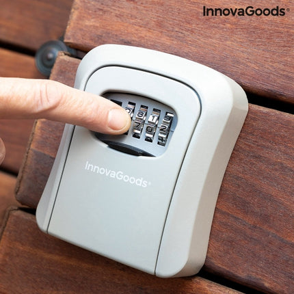 Sleutelkluis Innovagoods – Grijs – RVS – Waterdicht – Met 4-cijferig slot – Inclusief montageset