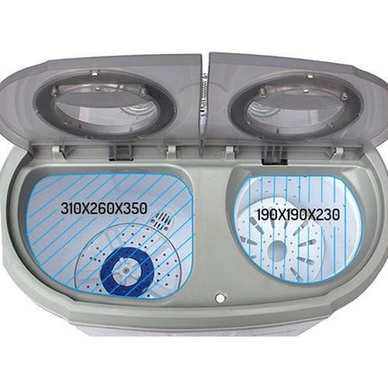 2de kansje Camry CR 8052 camping mini wasmachine met dubbele trommel met 3Kg was en 1Kg centrifuge capaciteit