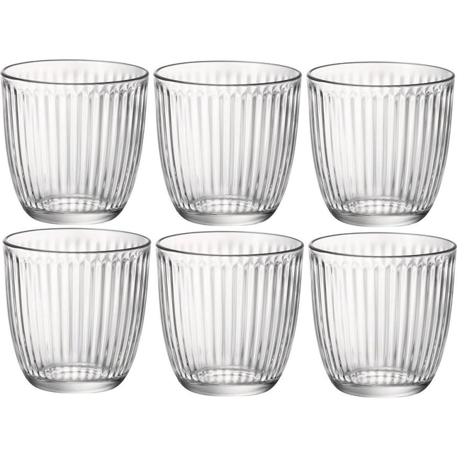 Drinkglazen Set 6 Stuks 290 ml – Waterglazen Transparant – Tumbler Glazen Voor Water, Frisdrank en Cocktails