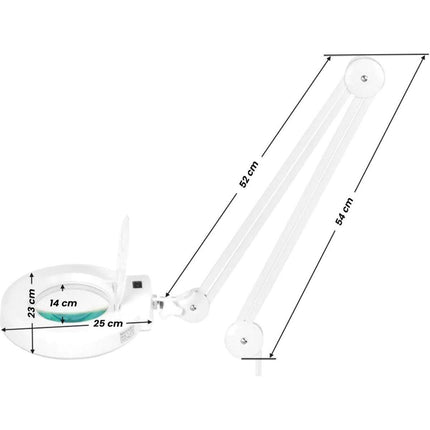 Activeshop Loeplamp met Statief en LED Verlichting - Vergrotingslamp - Werklamp - Cosmetische Lamp - 5 DPT - 22W