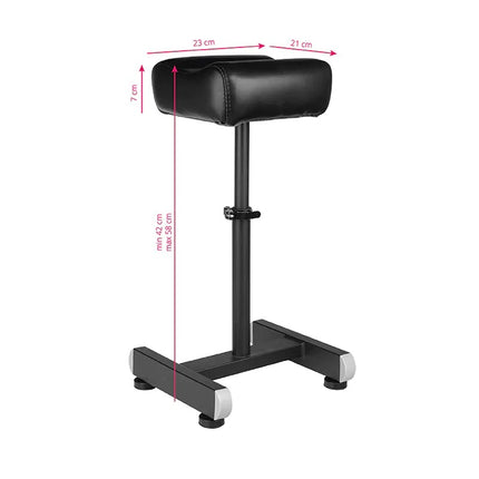 Pro Ink Ergonomische Pedicure-Manicure Kruk Tatoeage Voetsteun Verstelbare Voetenbank Zwart voor Salons/Spa/Tattooshop - Universeel 42-58 cm