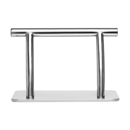 Gabbiano Voetsteun Kapper - Verzwaarde Voet RVS Zilver - Kappersstoel Voetsteun - Salon Voetsteun - 30 x 19 x 19 cm