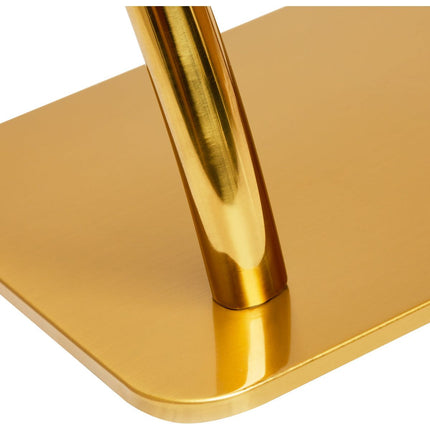 Gabbiano Voetsteun Kapper - Verzwaarde Voet RVS Goud - Kappersstoel Voetsteun - Salon Voetsteun - 30 x 19 x 19 cm