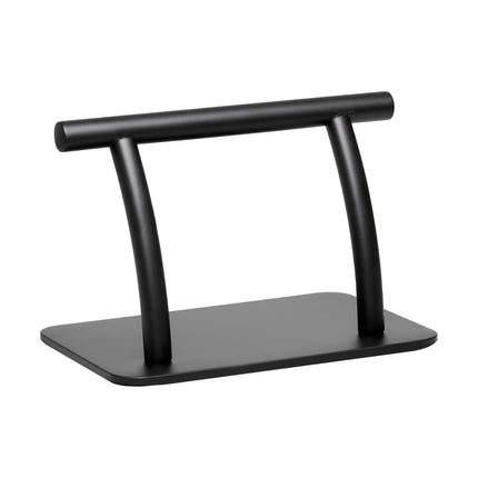 Gabbiano Voetsteun Kapper - Verzwaarde Voet RVS Mat Zwart - Kappersstoel Voetsteun - Salon Voetsteun - 30 x 19 x 19 cm