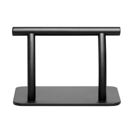 Gabbiano Voetsteun Kapper - Verzwaarde Voet RVS Mat Zwart - Kappersstoel Voetsteun - Salon Voetsteun - 30 x 19 x 19 cm