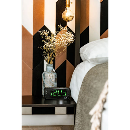 Adler AD 1121 Wekkerradio – Digitale Wekker met Radio – Groot LED Display – Dubbel Alarm & Snooze – Zwart