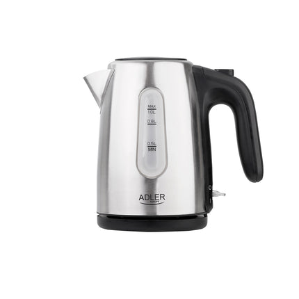 Adler AD 1273 Kleine waterkoker 1 Liter 1200W – RVS Waterkoker – Compact – Inox