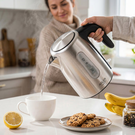 Adler AD 1273 Kleine waterkoker 1 Liter 1200W – RVS Waterkoker – Compact – Inox