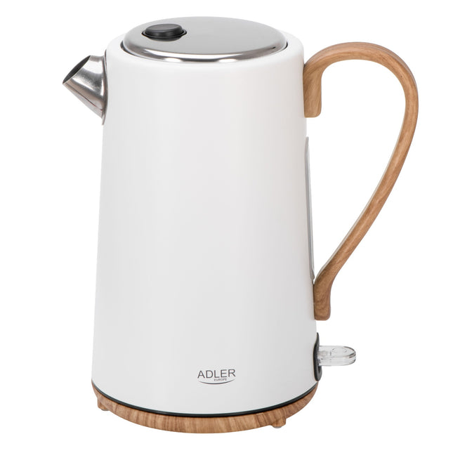 Adler AD 1352 Waterkoker 1,7 Liter 2200W – RVS – STRIX Beveiliging – Wit