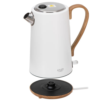 Waterkoker 1,7 Liter 2200W – RVS – STRIX Beveiliging – Wit