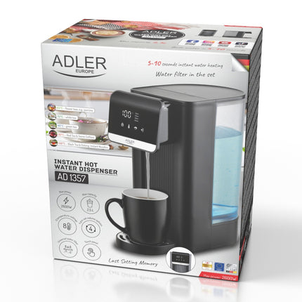 Heetwaterdispenser 2,5 Liter – 2600W – 8 Temperaturen – Instant Heet Water – Zwart