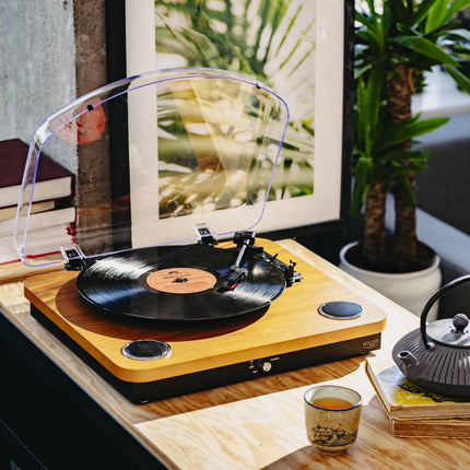 Platenspeler met Speakers & Bluetooth – Vinyl Speler met USB – 33/45/78 Toeren – Hout