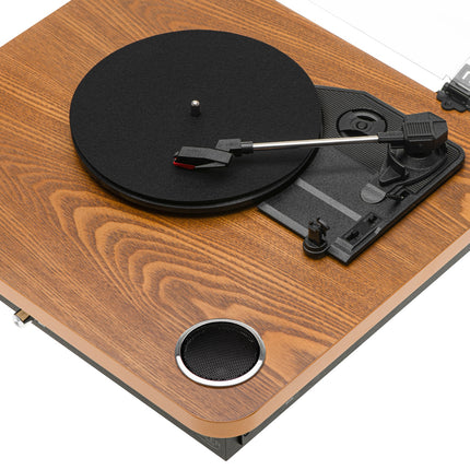 Platenspeler met Speakers & Bluetooth – Vinyl Speler met USB – 33/45/78 Toeren – Hout
