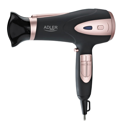 Adler AD 2248 Föhn 2200W met Diffuser – Ionische Haardroger – 3 Temperaturen – Zwart