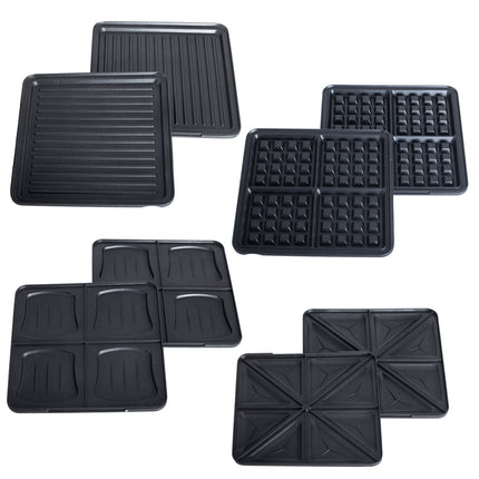 Adler AD 3096 Tosti IJzer 4-in-1 2200W – Contactgrill, Wafelijzer & Sandwichmaker – Verwisselbare Platen