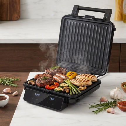 Adler AD 3096 Tosti IJzer 4-in-1 2200W – Contactgrill, Wafelijzer & Sandwichmaker – Verwisselbare Platen