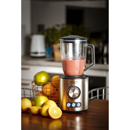 Adler AD 4078 Blender 1,5L – Blender met Glazen Kan – 1700W – Smoothie, Ice Crush & Pulse