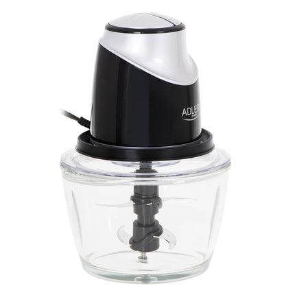 Adler AD 4082 Hakmolen 1,2 Liter 550W – Elektrische Groentehakker met Glazen Kom – 4 RVS Messen